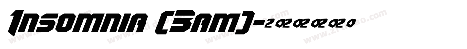 Insomnia (3am)字体转换